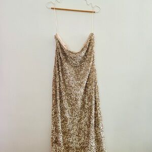 Karen Millen Beige Sequin skirt